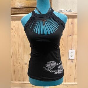 Harley-Davidson Women's Black Cutout Tank Top